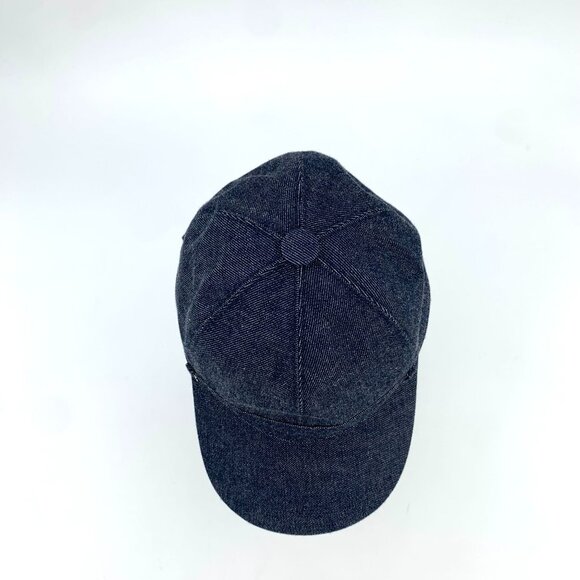 Hermes Deep Blue Denim Cotton Baseball Cap Size 56 Adjustable Strap 100% Cotton main image 4